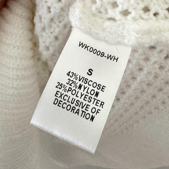 THML White Knit Sweater Women's Small - Picture 10 of 11